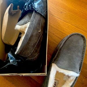 UGG Ascot slippers brand new in box. Grey color